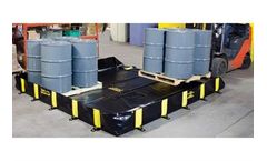Rigid-Lock QuickBerm - Model Dimensions: 10 ft x 10 ft x 1 ft - Flexible Spill Containment Berms