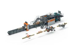 HewSaw - Model R200 A.1  - Compact Single Pass Sawing Machine for Small Logs