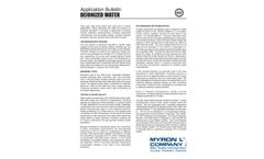 Deionized Water Application Bulletin - Brochure