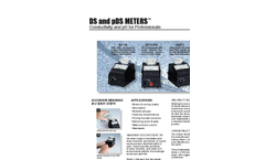 Myron L - Model DS and pDS - TDS/Conductivity and pH Testing Meters - Datasheet