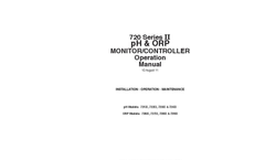 Myron L - Model 720 Series II - pH/ORP Monitor/Controllers - Operation Manual