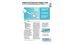 Conductivity/Resistivity Sensor CS40 for 750ii Conductivity/Resistivity Monitor/Controllers - Brochure
