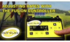 Adjusting Injection Rates With The Sirius Fusion Pump Controller - Video
