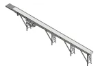 Custom Conveyor - Model 13034100 - Stainless Steel Modular Belt Conveyor for Protein Processing
