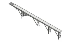 Custom Conveyor - Model 13034100 - Stainless Steel Modular Belt Conveyor for Protein Processing