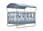 Cosnet Livestock Equipment - Model RDTC II - Double Self-Locking Yoke Hay Rack for Hornless Herds