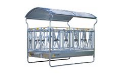 Cosnet Livestock Equipment - Model RDTC II - Double Self-Locking Yoke Hay Rack for Hornless Herds