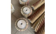 JZ Brush - Custom Strip Industry Tampico Fiber Sisal Roller Brush with Sandpaper