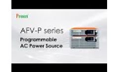 High Performance Programmable AC Power Source - AFV-P Series - Video