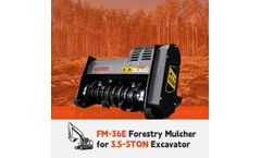 FASTVO - Model FM-36E - Mini Excavator Mulching Head