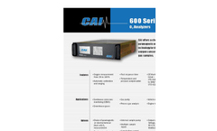  	CAI - Model 600P - Oxygen Analyzers - Brochure