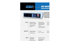 CAI - Model ZRE NDIR/O2 - Multichannel Analyzer - Brochure