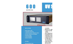 600 Series UV SO2 Analyzer Specification Sheets (PDF 554 KB)