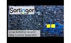 Eddy Current Separator ｜Shredded scrap batteries｜Sortinger - Video