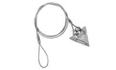 AEA - Model 3ST-36AT - 3-inch Steel Arrowhead Anchor with 36-inch Cable and Anti-theft Loop