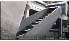 Ecs800/120 Pet Plastic Pelletizing Machine, Pet Pelletizer Machine By Elant Plastic Pelletizer - Video