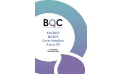 BQC Redox - Model KB03009 - Nitrite Determination Assay Kit -Product Details
