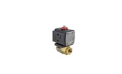 Gemini Valve - Model 3/8 86M-1-RT-6-A512D - 3/8 Inch NPT Brass Double Acting Pneumatic Actuated Ball Valve