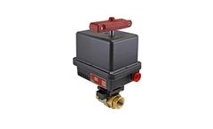 Gemini Valve - Model 1/4 86M-1-RT-6-615-120AC - 1/4 inch NPT Brass 120 AC Electric Actuated Ball Valve With Limit Switch