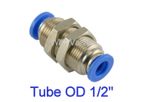 WIC Valve - 1/2 inch Bulkhead Union Pneumatic Quick Release Push In Fitting