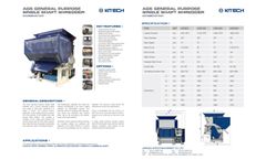 AGS Single Shaft Shredder for Plastic and Film Waste Processing - Brochure