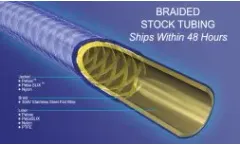 Duke Extrusion - Model PTFE-PB55-104-91-60 - PTFE Braided Stock Tubing