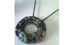 DeltaE - Model C-SSC-G-GP-XX - Circular Stainless Steel Cell for Flat Membrane Test with Glass Port