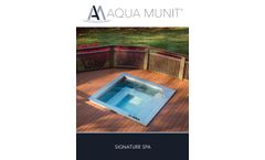 Aqua Munit - Model Signature  - Bradford Stainless Steel Spa Pool  - Brochure