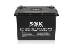 SOK - Model SK12V100P - Lithium Iron Phosphate 12V 100Ah Marine Grade Battery
