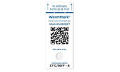 WarmMark - Model WM 37/99-SQ - QR 37C/99F 8 Hour Single-Window Temperature Indicator