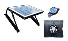 iSolar - Model 19W-MOD-S - Modular Solar Powered Fan With Thermal Switch