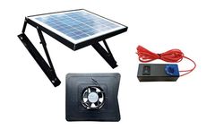iSolar - Model 19W-MOD-UAS - Modular Solar Powered Fan with User Adjustable Thermal Switch