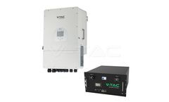 V-TAC - Model 11557 and 11559 - SET lOkW Three Phase Deye Inverter and 9.6kWh Battery