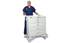 Armstrong Medical - Aluminum Electronic Touchpad Locking Wide Cart