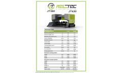 JT-RecTec - Model JT580 and JT630 - Compost Turner - Technical Data- Brochure