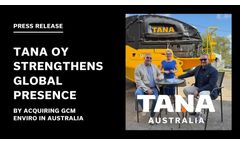 Tana Oy strengthens global presence by acquiring GCM Enviro in Australia