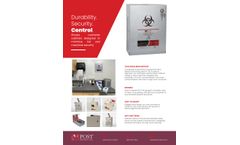 Post Medical - Model 1.5 Gal - Sharps Container Cabinet -Brochure