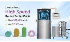 HZP-26/40D High Speed Rotary Tablet Press, 260k pcs/h - Video