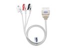 Authentic Medical - Model DLS-GE3-1M - Single Patient Use 3-Lead ECG Leadwire for use with GE