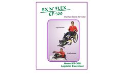 Ex N Flex - Model EF-300 - Arm/Leg Therapy Machine - Operating-Instructons- Brochure