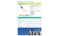 4B - Model FDA-NBR - White Food Quality Elevator Belt (EPG) - Datasheet