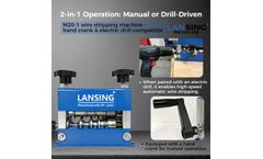 LANSING - Model M20-1 - Hand Crank Dual-Drive Wire Stripper Tool Stripping Cat 5 and Aluminum Wire for Scrap Copper Recycling & Diy Etc