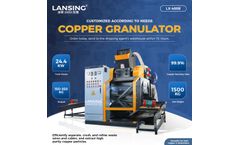 LANSING - Model LX-400B - Copper Wire Recycling Machine Copper Wire Scrap Granulator Copper Wire Granulator 250-450Kg/h