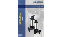 Boesch - Model BC50 - 1/2HP 90GPM MAX - Cast Iron, Stainless-Steel Motor Casing Sump Pump - Brochure