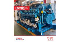 Enerzip - Model W1250N5 - 1250kVA 1000kW 6.3kV Natural Gas Generator Set Powered by Weichai Baudouin