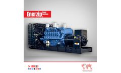 Enerzip - Model M2250D5 - 13.8kV 2250kVA 1800kW High Voltage Diesel Generator Powered by MTU