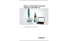 Water Content by Karl Fischer Titration with MATi 10 - Brochure