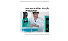 Metrohm - Inline Sample Preparation (MISP) for Difficult Sample Matrices - Brochure