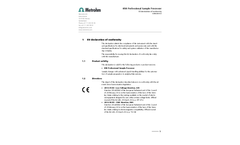 Metrohm - Model 2.858.0110 - 858 Professional Sample Processor for VA and CVS - Brochure