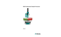 Metrohm - Model 2.858.0110 - 858 Professional Sample Processor for VA and CVS - Manual
